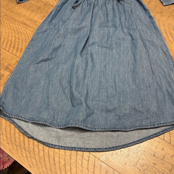 Stylish Blue Denim Kids Dress - Picture 3 of 5